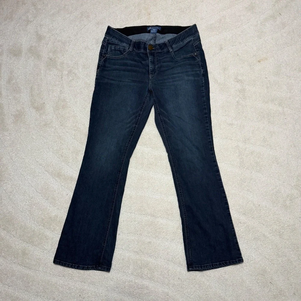 Democracy Ab solution Bootcut Jeans Dark Wash Women 14W Stretch Denim Indigo